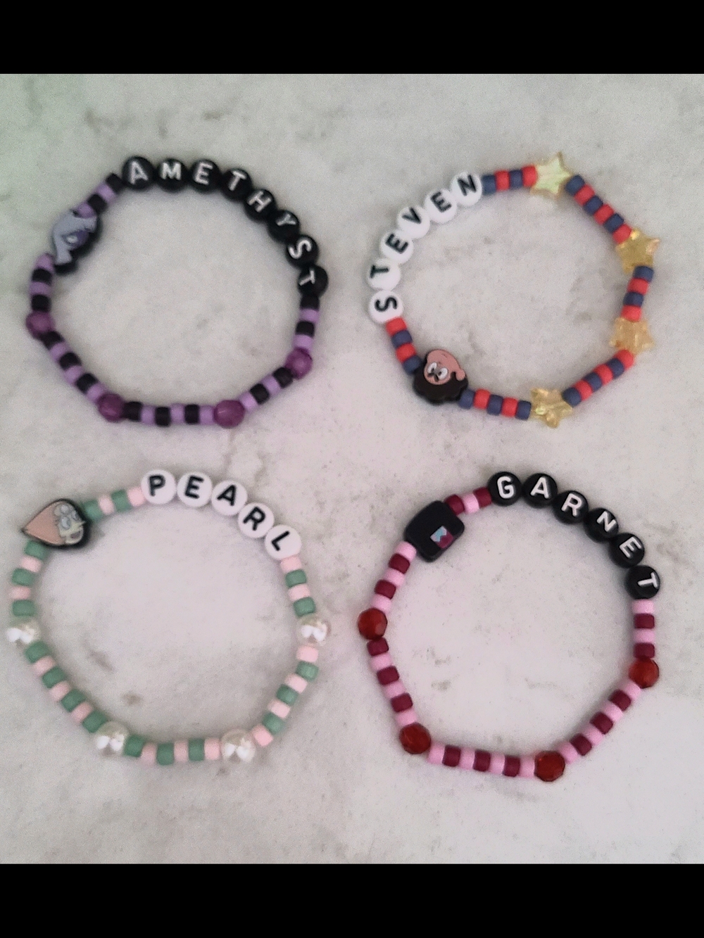 Steven Universe Beaded Friendship Bracelet Set - Hot Topic NWOT